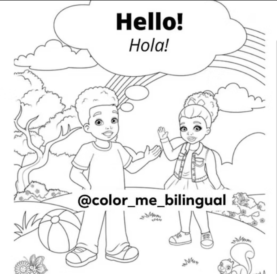 Color Me Bilingual Coloring Book